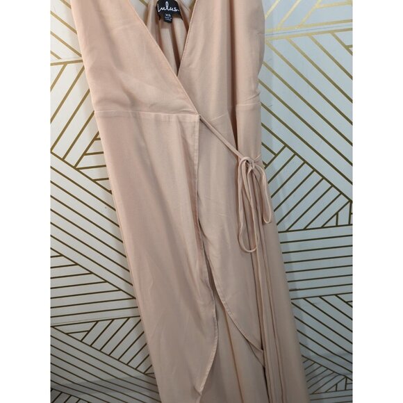 LULU'S Women's Here's To Us Blush Pink High Low Wrap Dress Maxi Size XS NEW - Picture 4 of 8